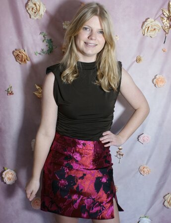 Inge flower skirt pink